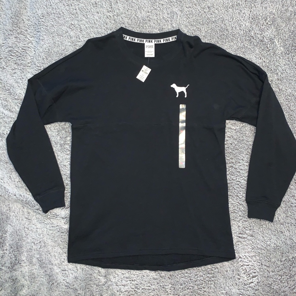 PINK - Women’s S Black Crew Neck